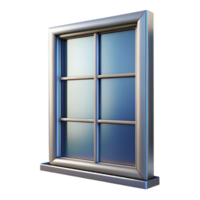 ethereal wonderful Hyper-specific, professional render of a single, modern casement window frame, aluminum with Transparent Background refined png
