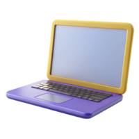 whimsical immaculate Laptop computer with blank screen with Transparent Background precision png