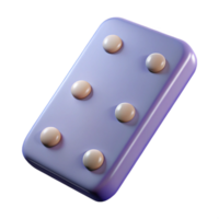 gorgeous tropical Professional render, hyper-specific, isolated cutout of a single, domino tile with Transparent Background impeccable png