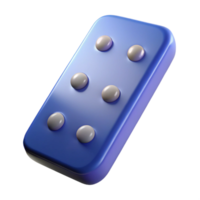 intense breathtaking Professional render, hyper-specific, isolated cutout of a single, domino tile with Transparent Background impeccable png