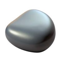 glorious abstract Photorealistic, hyper-specific, isolated cutout of a single, smooth grey pebble with Transparent Background original png