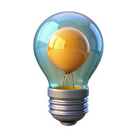 memorable vintage Concept art style, isolated cutout of a single, futuristic, energy-efficient lightbulb, ultra-detailed with Transparent Background high resolution png