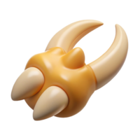mesmerizing bohemian Concept art style, hyper-specific, isolated cutout of a single Nemean Lion claw, retracting with Transparent Background elite png