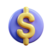 intense enchanting A single, stylized dollar sign icon with Transparent Background high resolution png