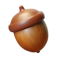 magnificent melancholic geometric Professional render of a hyper-specific, isolated cutout, single, polished acorn, with a textured cap and smooth nut with Transparent Background handcrafted png