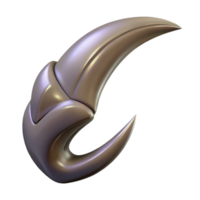 ethereal enchanting Isolated cutout Ultra-detailed, concept art style, professional render Single Harpy talon, sharp and curved with Transparent Background impeccable png