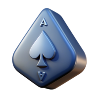 remarkable abstract A single, stylized playing card Ace of Spades, with Transparent Background top-tier png
