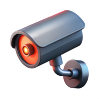 hypnotic intense avant-garde Security camera with blinking red light with Transparent Background refined png