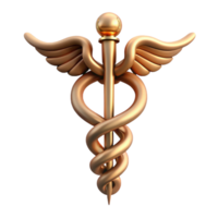 impressive tropical Ultra-detailed, professional render of a single Caduceus staff, entwined with snakes, isolated cutout with Transparent Background artisan png