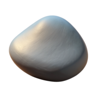 gorgeous standout Concept art style, isolated cutout of a single, smooth grey river stone with visible texture and subtle color variations with Transparent Background png