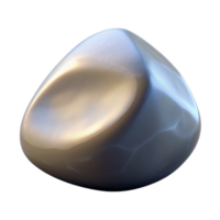 sumptuous avant-garde Hyper-specific, concept art style render of a single polished river stone with Transparent Background authentic png