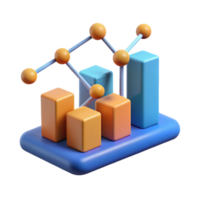 memorable nordic Data science visualization graph with Transparent Background studio quality png