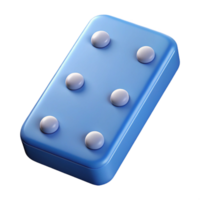 intense alluring Hyper-specific, isolated cutout of a single domino tile, double six with Transparent Background elite png