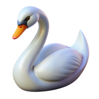 impressive abstract A graceful swan, neck curved with Transparent Background sharp png
