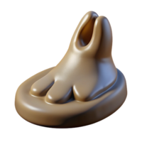 melancholic alluring Photorealistic, hyper-specific, isolated cutout Professional render of a single Centaur hoof, worn and dusty with Transparent Background detailed png
