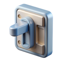 majestic distinctive Hyper-specific, professional render of a single, modern window latch with Transparent Background png
