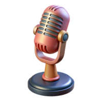nostalgic breathtaking Professional render, hyper-specific, isolated cutout of a single vintage microphone with Transparent Background elite png