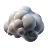 impressive dynamic geometric Concept art style, isolated cutout of a single, abstract, swirling cloud of smoke with Transparent Background 8K png