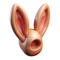 joyful striking Photorealistic ultra-detailed isolated cutout of a single rabbit Oryctolagus cuniculus ear, with Transparent Background studio quality png