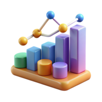 sought-after abstract Data science visualization graph with Transparent Background impeccable png