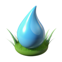 melancholic splendid Photorealistic, ultra-detailed isolated cutout of a single, wet raindrop clinging to a blade of grass with Transparent Background flawless png