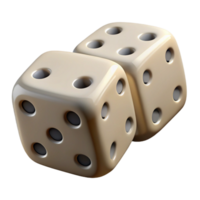 joyful alluring A pair of dice, showing snake eyes with Transparent Background genuine png