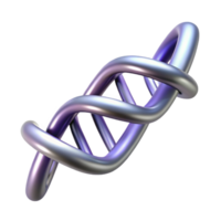 majestic futuristic Concept art style, professional render of a single, isolated, floating, DNA double helix, chrome Isolated cutout with Transparent Background premium png