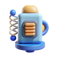 memorable contemporary Genetic modification device with DNA helix display with Transparent Background original png
