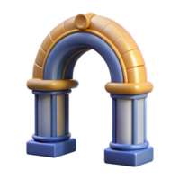 joyful captivating Archway keystone decorative element, with Transparent Background luxury png