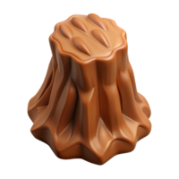 impressive unparalleled Concept art style, isolated cutout of a single, rough-textured, brown tree bark piece with Transparent Background png