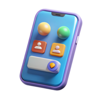 inspired creative A smartphone displaying a social media app with Transparent Background top-tier png