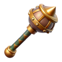 impressive timeless Ultra-detailed, hyper-specific, photorealistic render of a single Egyptian flail, ceremonial, isolated cutout with Transparent Background png
