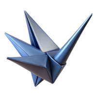 fascinating inspired Hyper-specific professional render of an isolated, floating, origami-folded paper crane made of textured fabric Isolated cutout with Transparent Background png
