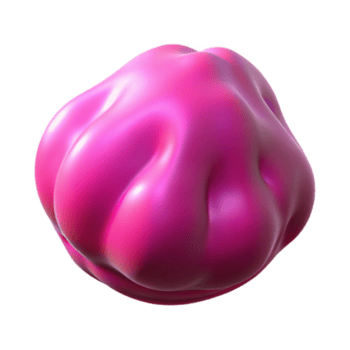 affascinante tranquillo, calmo elegante concetto arte stile, professionale rendere di un' separare, isolato, pulsante, amorfo macchia, neon rosa isolato ritagliare con trasparente sfondo studio qualità png