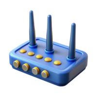 fascinating energetic gothic A network router with multiple antennas with Transparent Background flawless png