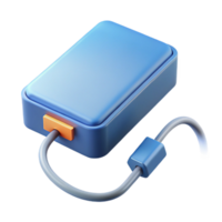 elegant rustic External hard drive connected to a computer with Transparent Background studio quality png