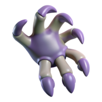 mesmerizing passionate renaissance Alien creature's hand with clawed fingers with Transparent Background original png