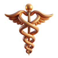 impressive harmonious tropical Ultra-detailed, professional render of a single Caduceus staff, entwined with snakes, isolated cutout with Transparent Background gallery standard png