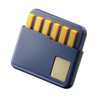 gorgeous signature Professional render of a single micro SD card, isolated cutout with Transparent Background png
