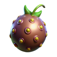 impressive joyful industrial Alien fruit with glowing seeds with Transparent Background artisan png