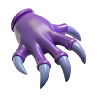 stunning tropical Alien creature's hand with clawed fingers with Transparent Background high quality png