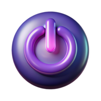 mesmerizing classic A power button symbol, glowing with Transparent Background elite png