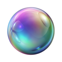 magnificent standout Photorealistic, ultra-detailed isolated cutout of a single, levitating, soap bubble with swirling iridescent colors with Transparent Background png