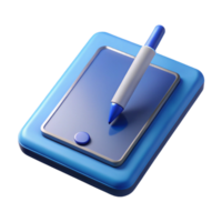 enérgico sereno tábua computador com caneta caneta com transparente fundo Alto qualidade png