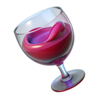 impressive exceptional A floating, transparent wine glass filled with swirling liquid, with Transparent Background png