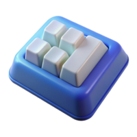 dazzling celebrated A single key from a computer keyboard with Transparent Background png