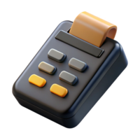 reflective immaculate A credit card reader, black with Transparent Background high resolution png