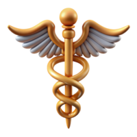 mesmerizing nostalgic surreal Caduceus, Hermes' staff, with Transparent Background 8K png