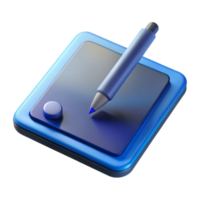 mesmerizing quintessential A digital tablet with a stylus pen with Transparent Background png