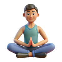 majestic dynamic retro Meditative yoga instructor in a pose, with Transparent Background 4K png